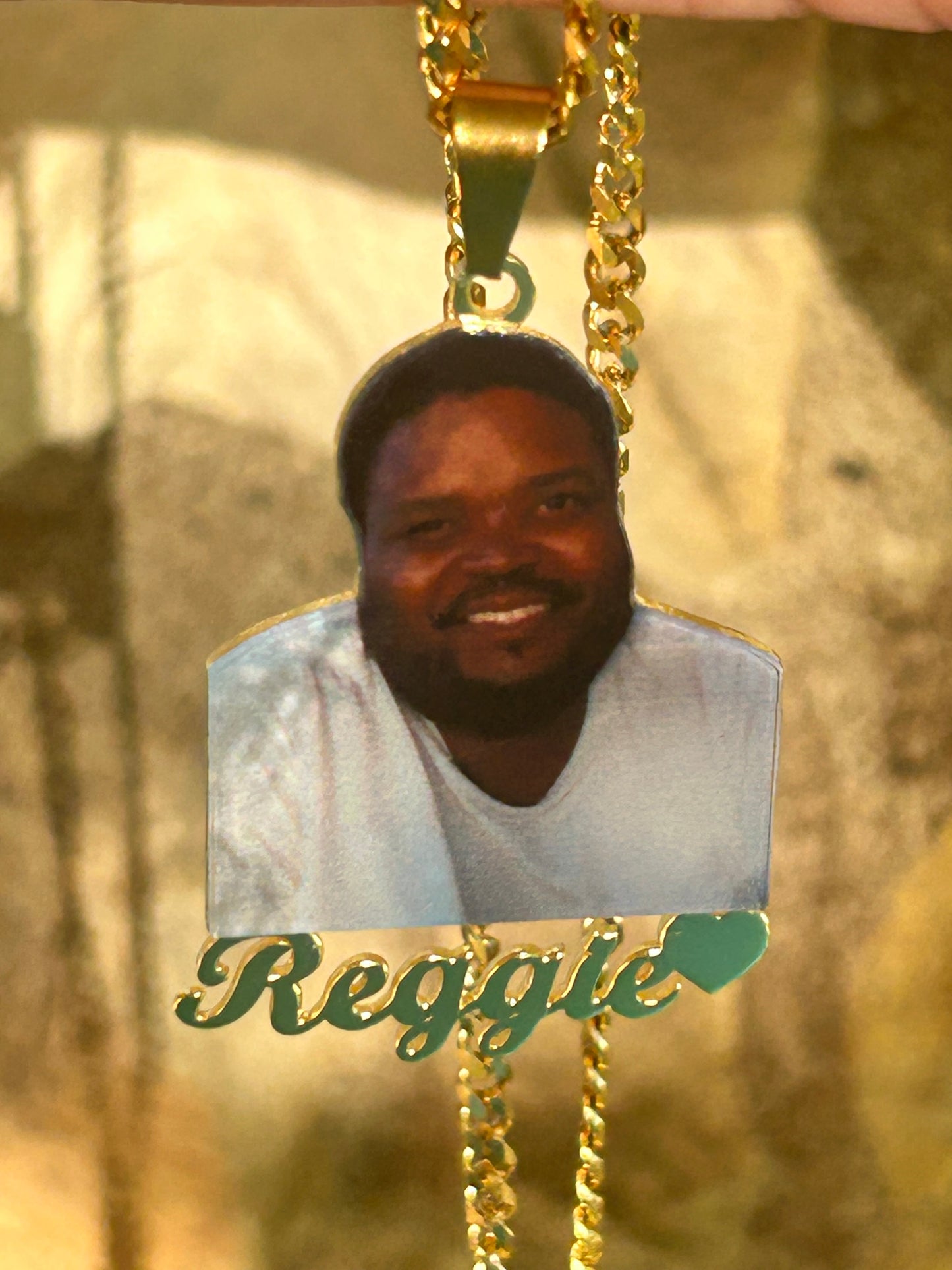 Personalized Picture Gold Plated Chain Neckalace