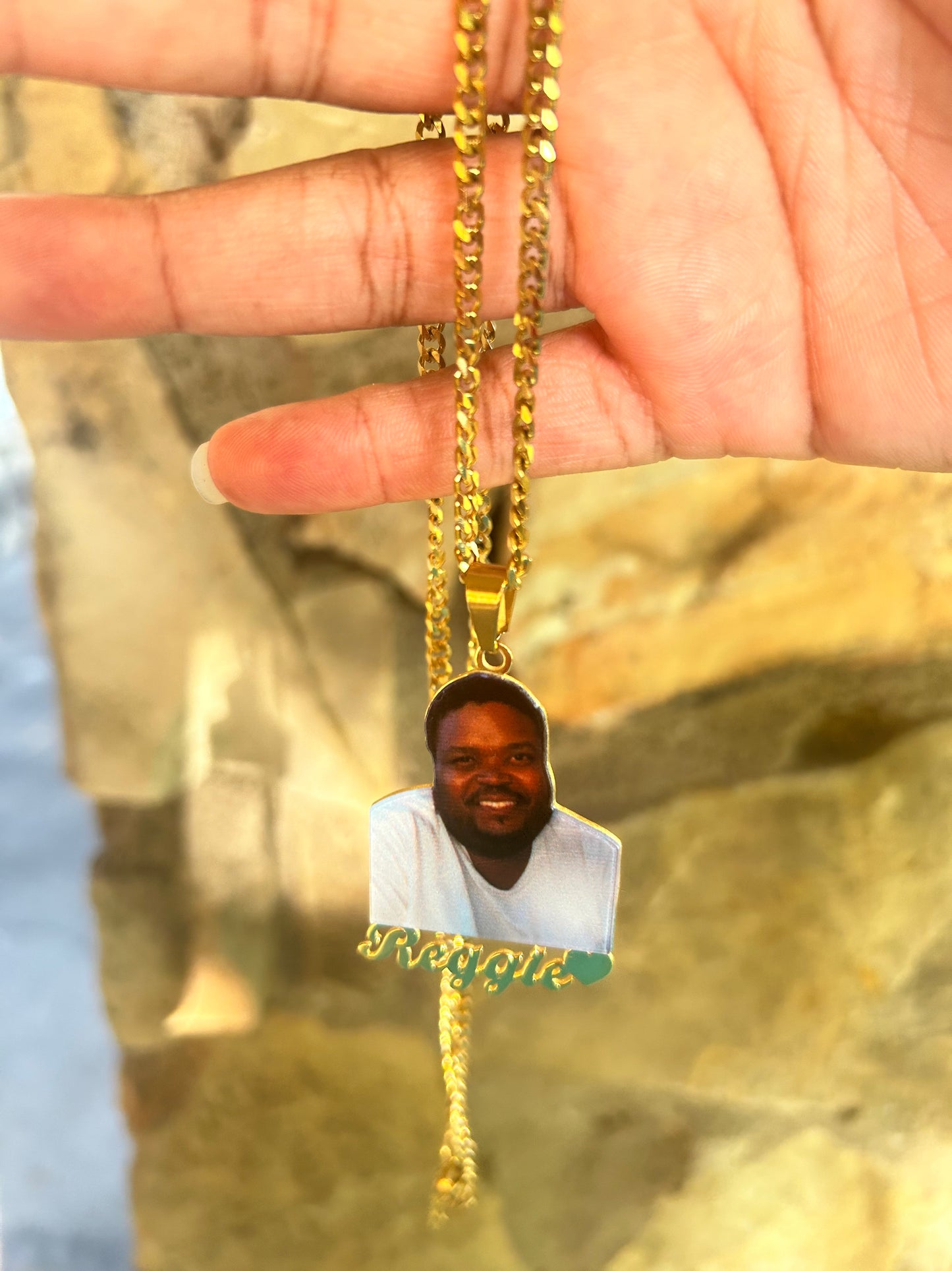 Personalized Picture Gold Plated Chain Neckalace