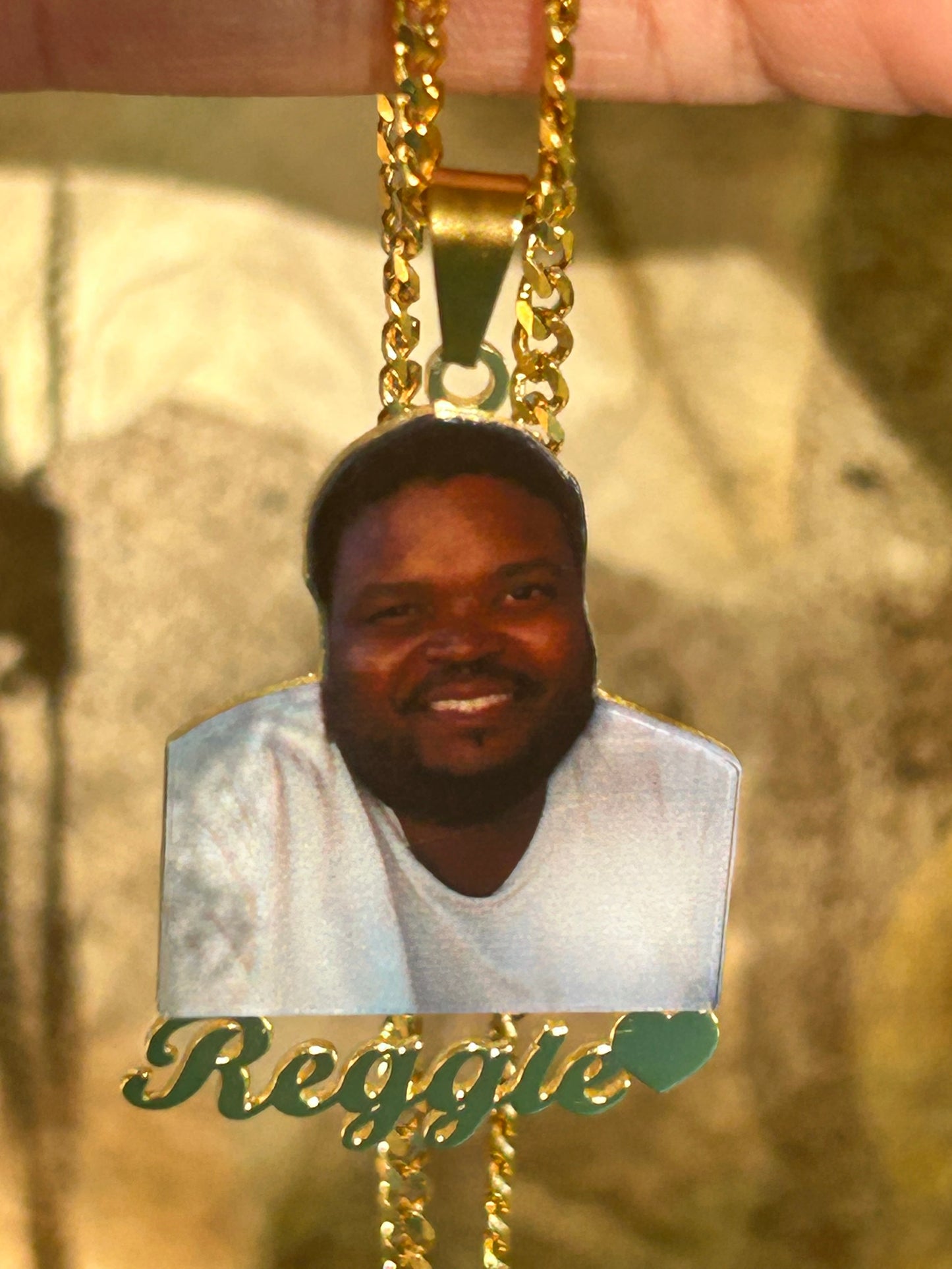 Personalized Picture Gold Plated Chain Neckalace