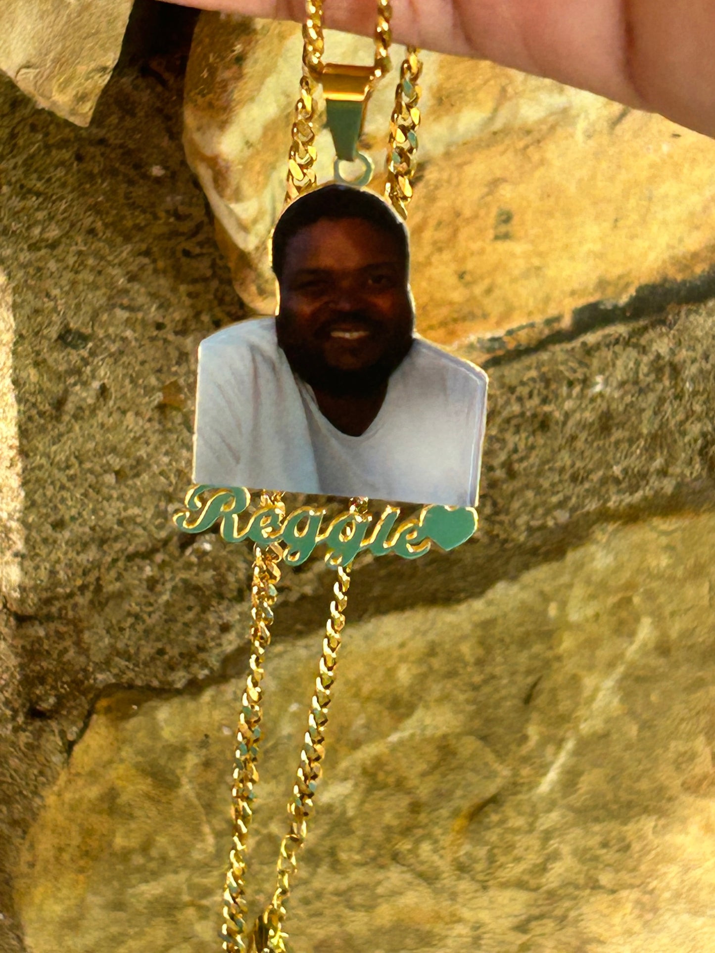 Personalized Picture Gold Plated Chain Neckalace