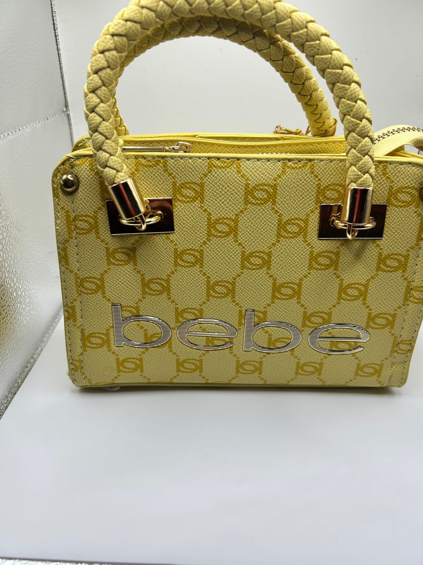 Bebe Briella Small Satchel – Blonde | Chic Designer Handbag