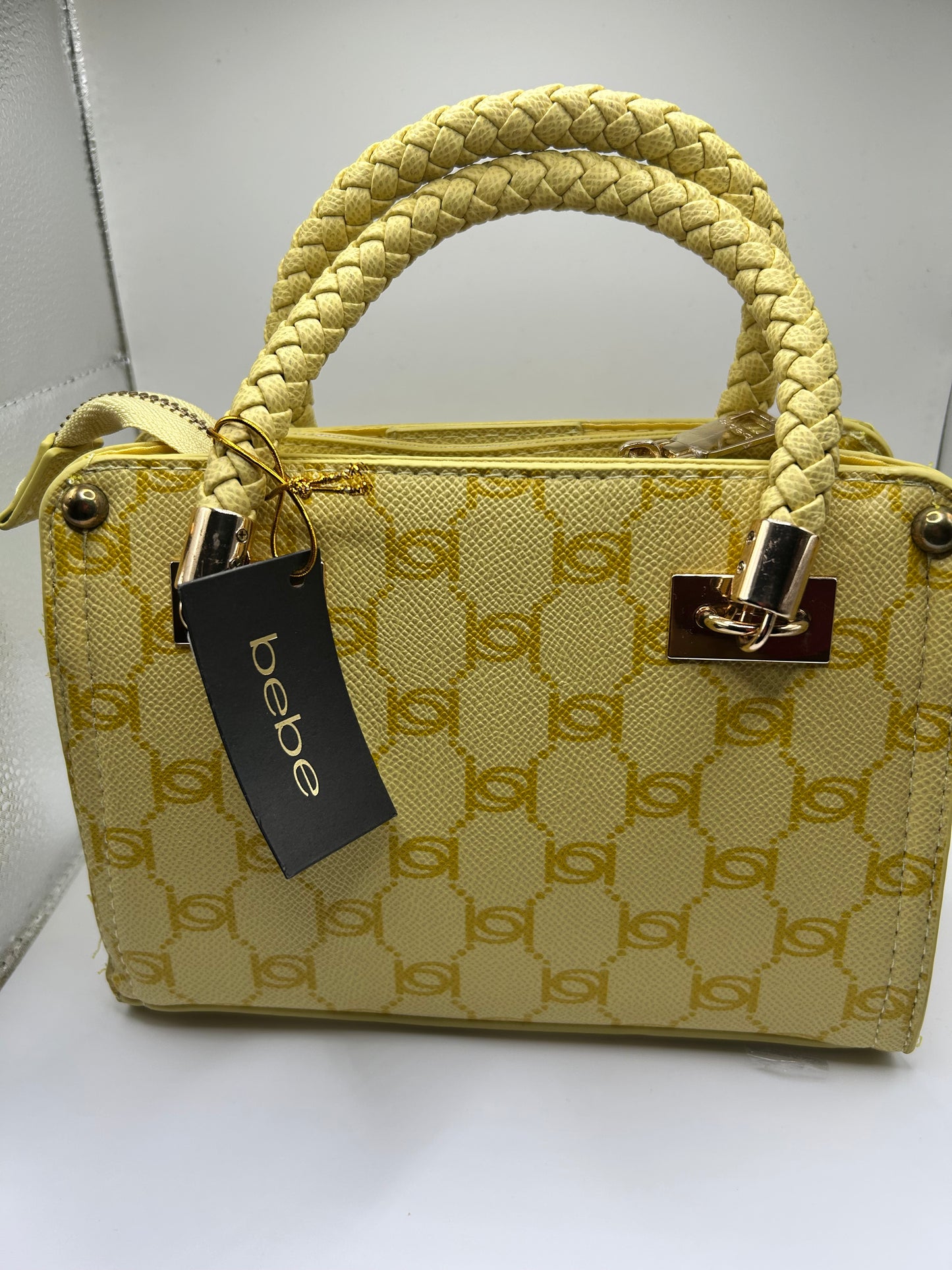 Bebe Briella Small Satchel – Blonde | Chic Designer Handbag
