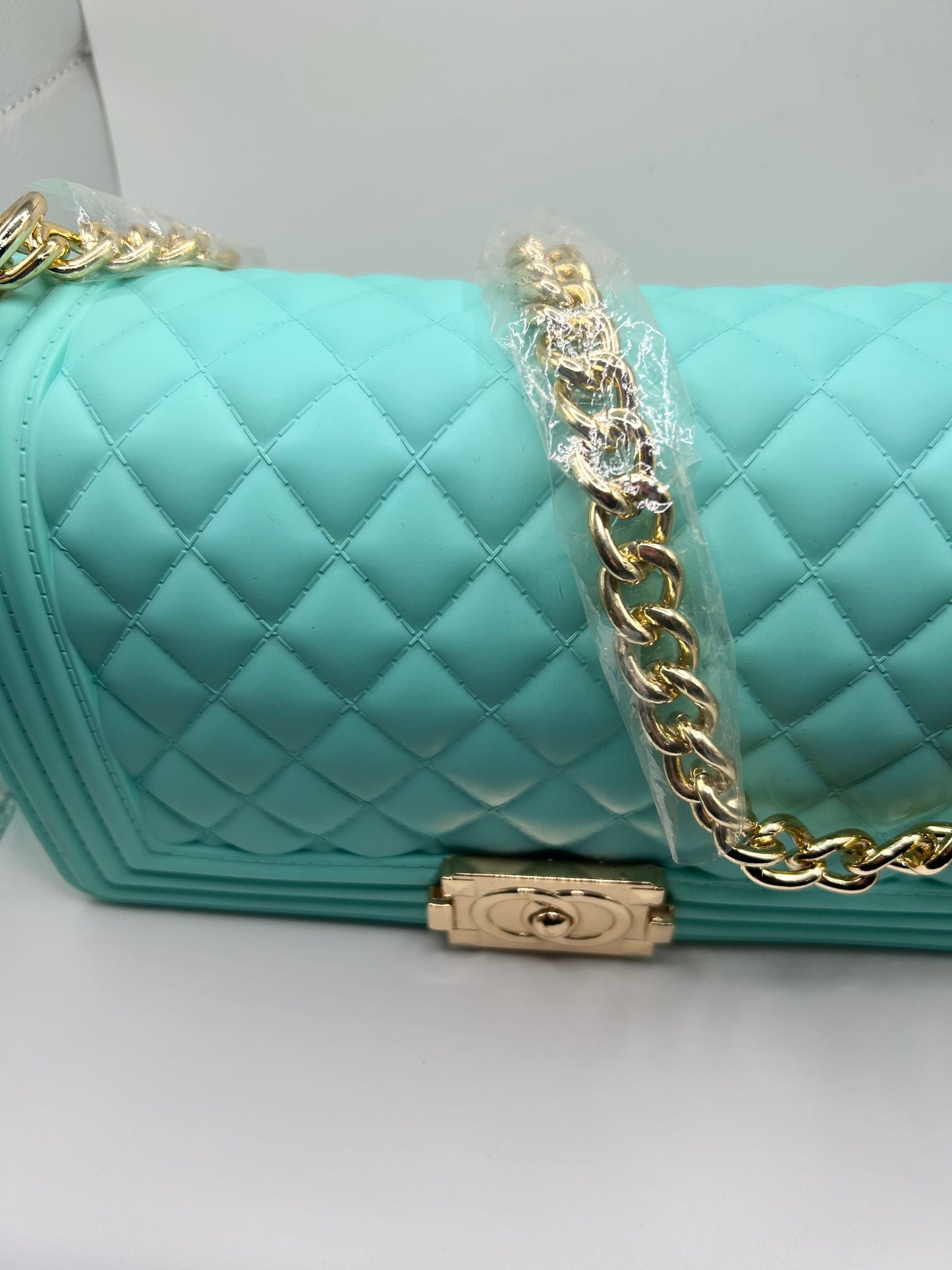 Light Blue Jelly Handbag