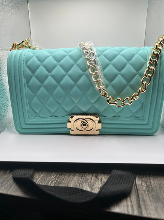 Light Blue Jelly Handbag